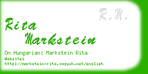 rita markstein business card